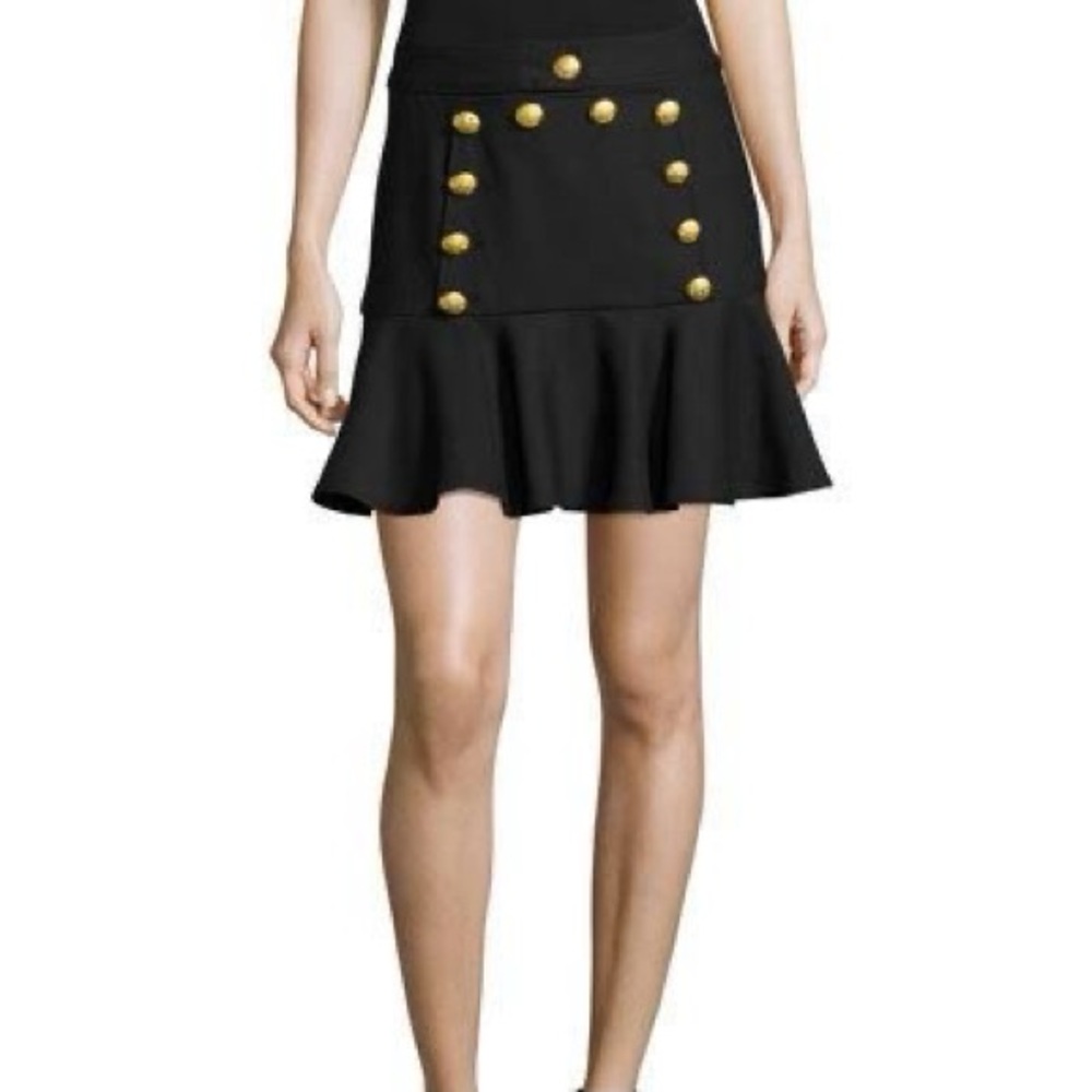 NWT Veronica Beard Black Morrison Sailor Flounce Mini Skirt Size 0 - Picture 9 of 11